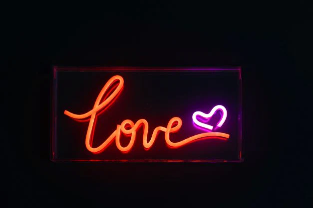 LED Neon Acrylic Light Box - Love - Image 2
