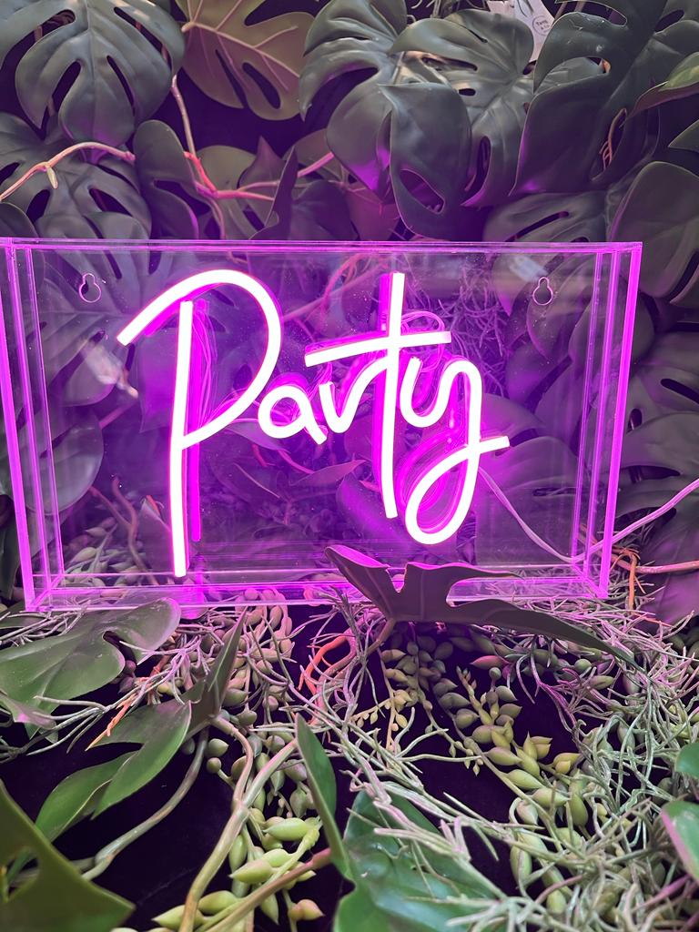 LED Neon Acrylic Light Box - Party