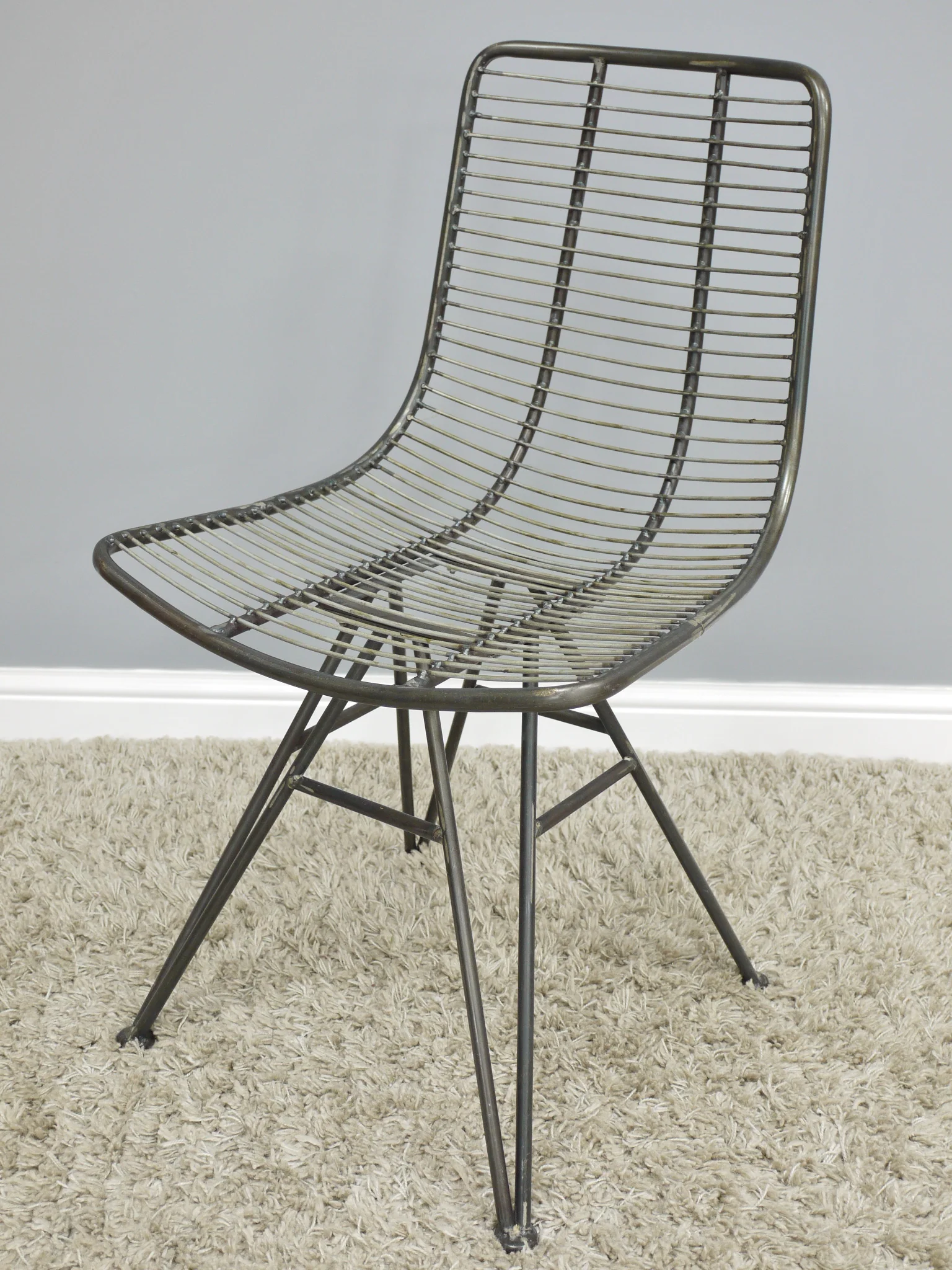 Metal Chair - Nickel - Due Back End May - Image 3
