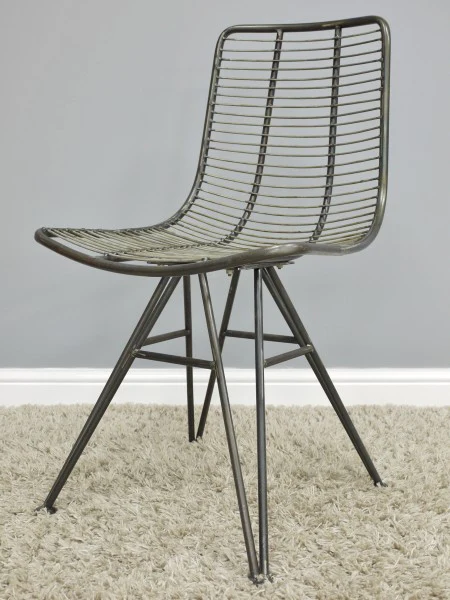 Metal Chair - Nickel - Due Back End May - Image 4