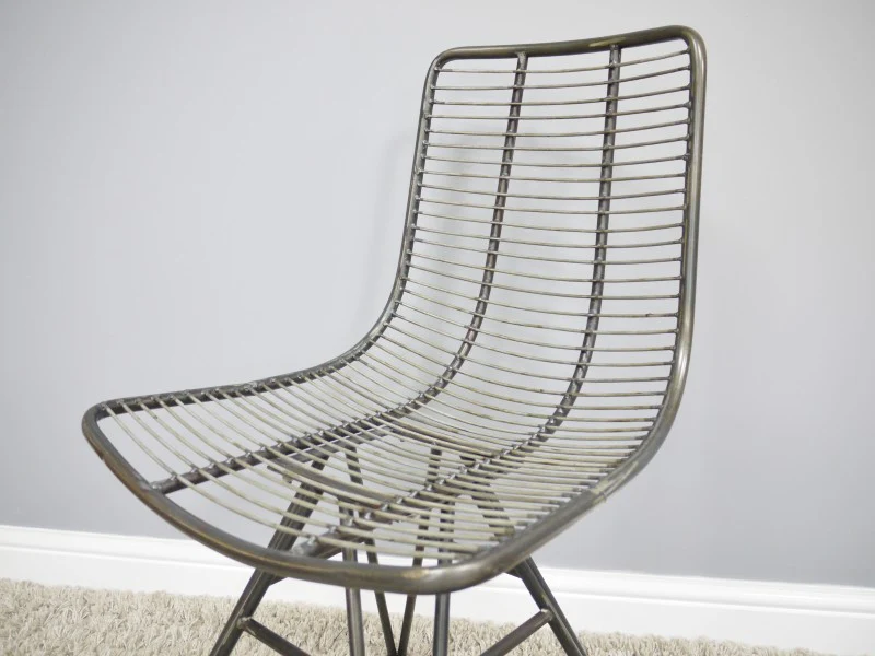 Metal Chair - Nickel - Due Back End May - Image 6