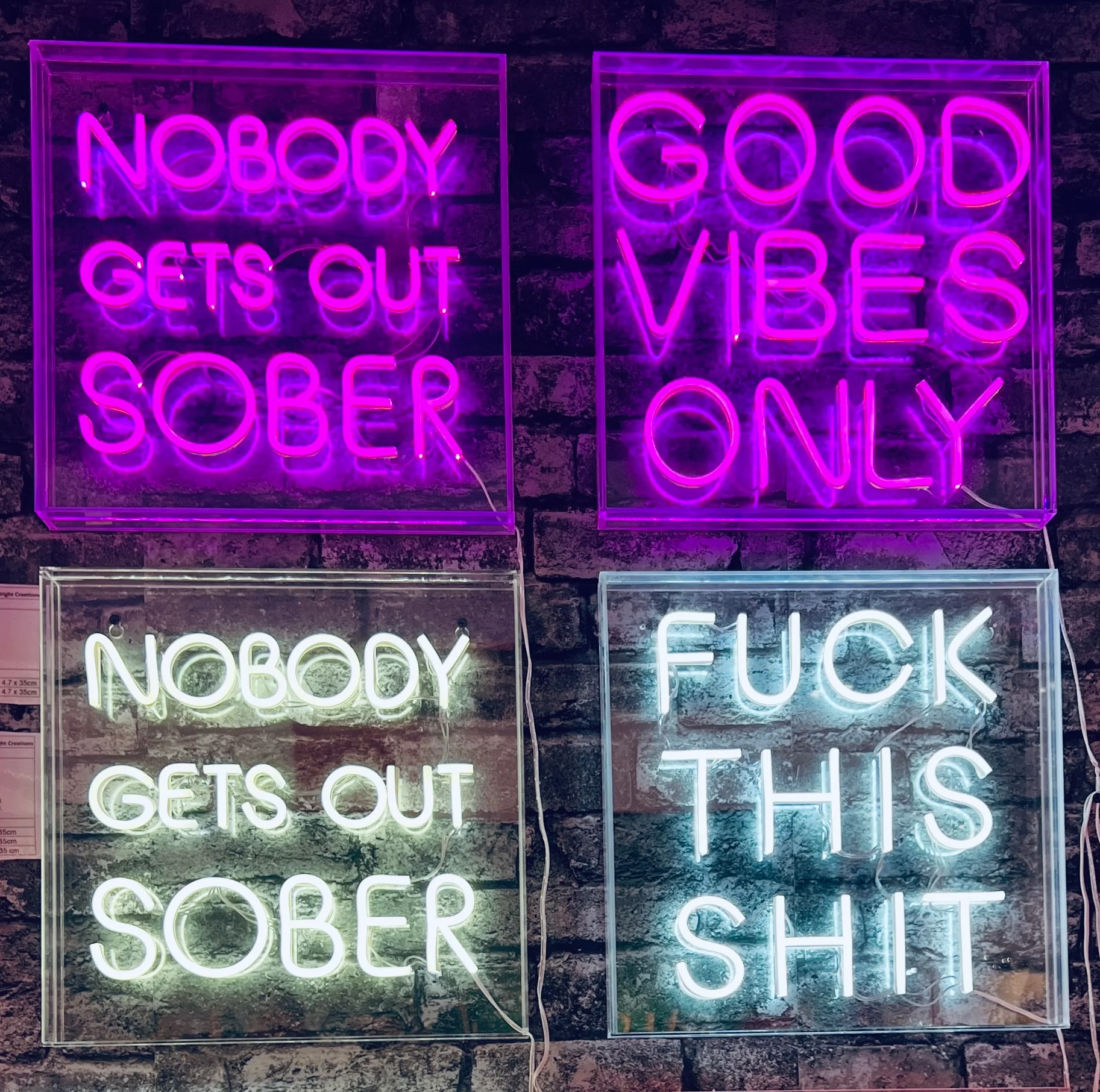 LED Neon Acrylic Light Box - Fuck This Shit - Image 2