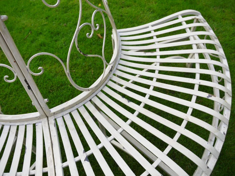 Outdoor 1/2 Round Bench For Tree Trunk - Image 5