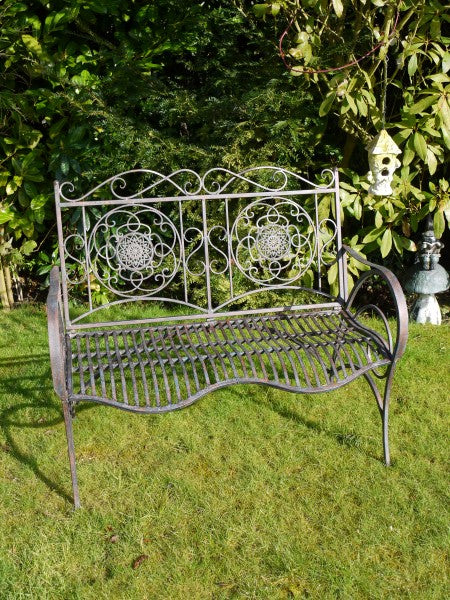 Outdoor Antiqued Effect Bench - Image 3