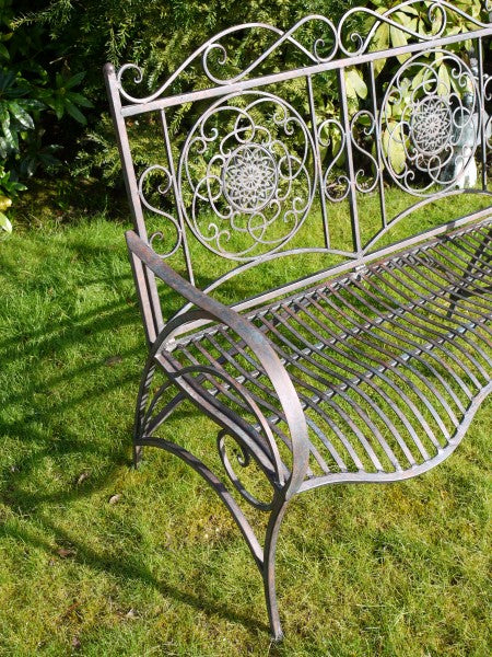 Outdoor Antiqued Effect Bench - Image 5