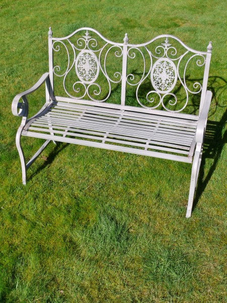 Outdoor Antiqued Grey Bench - Image 3
