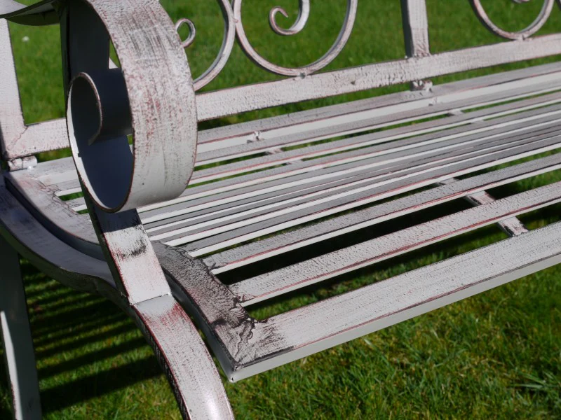 Outdoor Antiqued Grey Bench - Image 7
