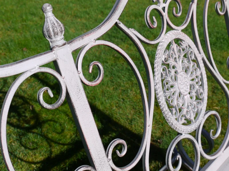 Outdoor Antique Grey Rocking Bench - Image 8