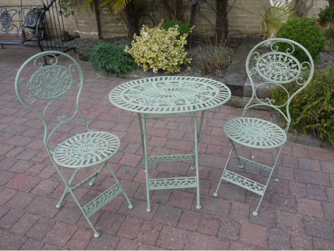 Outdoor Black Bistro Set - Image 3