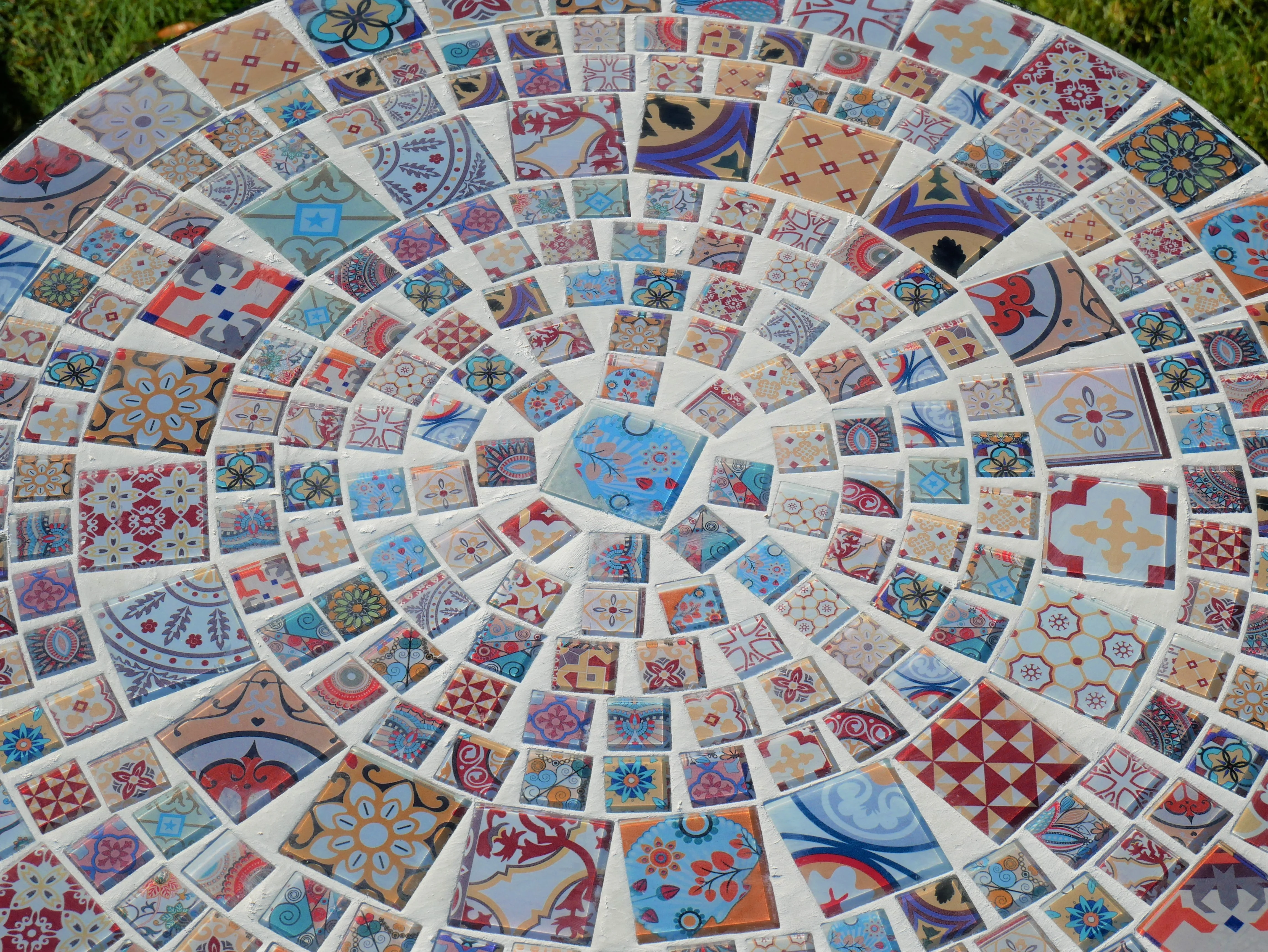 Outdoor Mosaic Table & Two Chair Bistro Set - Image 2