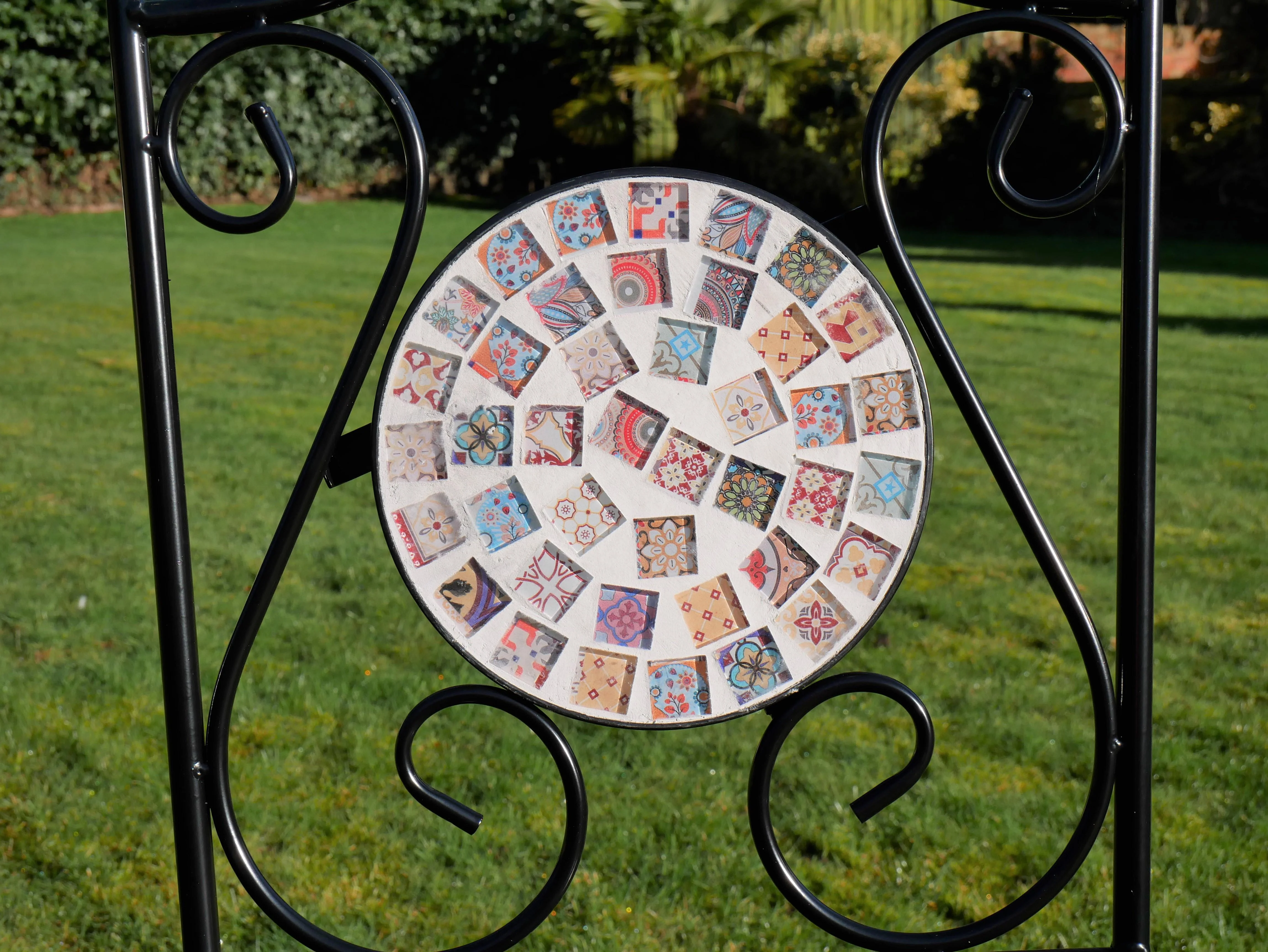 Outdoor Mosaic Table & Two Chair Bistro Set - Image 6