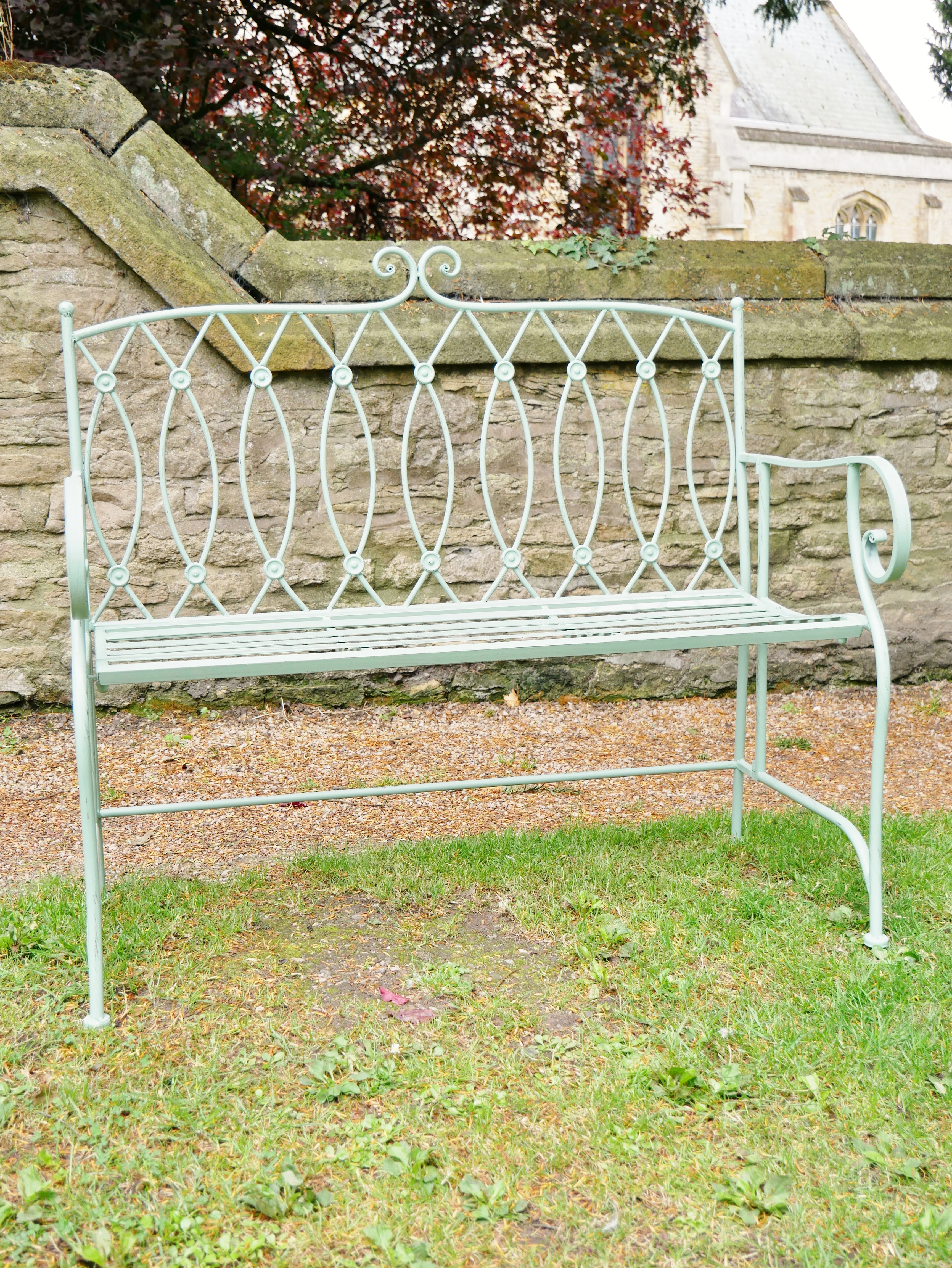 Outdoor Pistachio Button Bench - Image 2