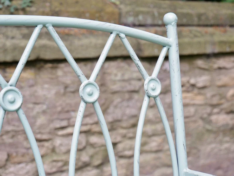 Outdoor Pistachio Button Bench - Image 6