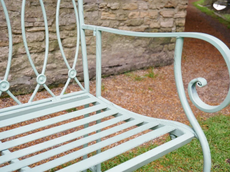 Outdoor Pistachio Button Bench - Image 7