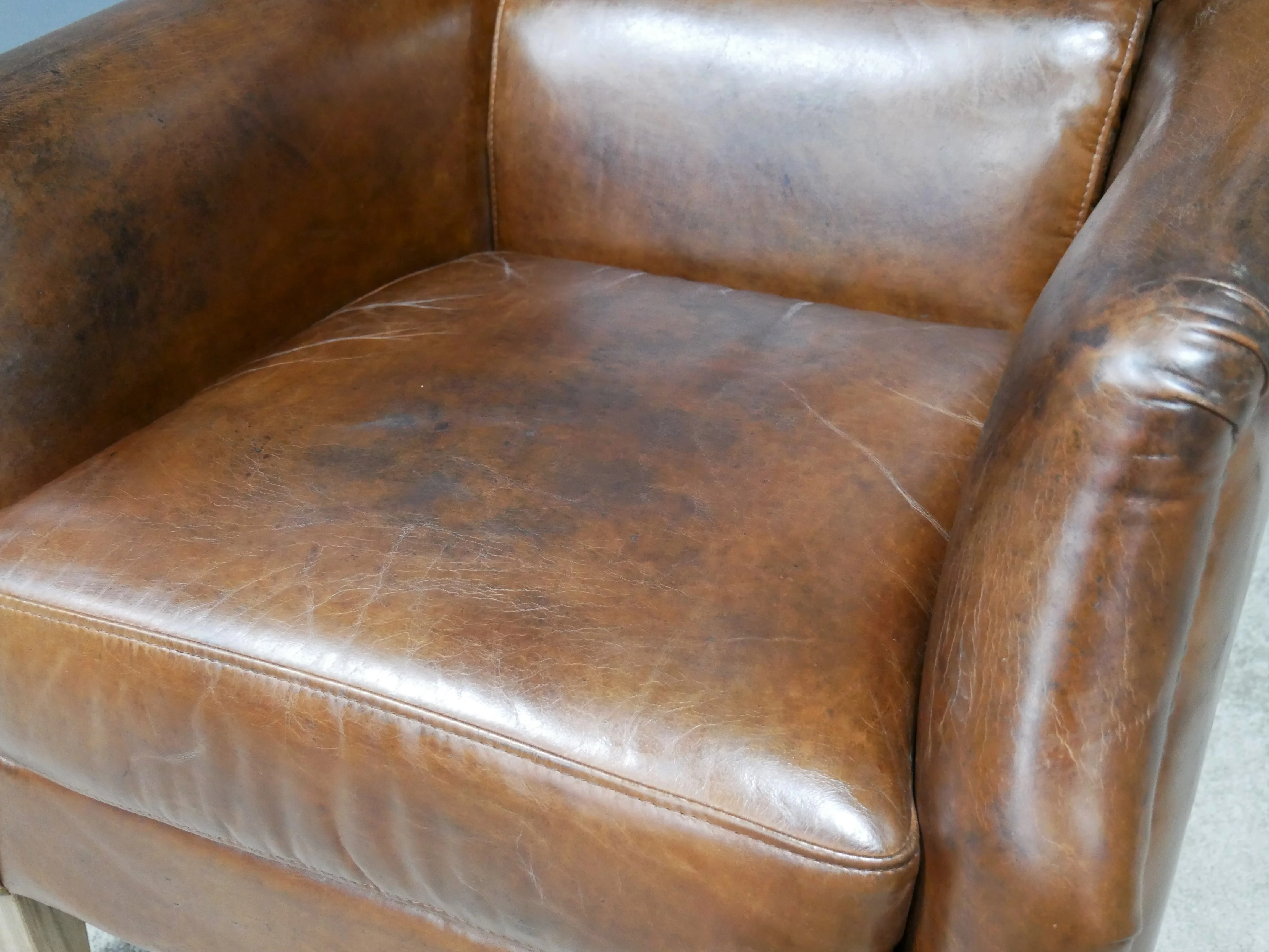 Leather Reading Chair- Back In Sock - Image 3