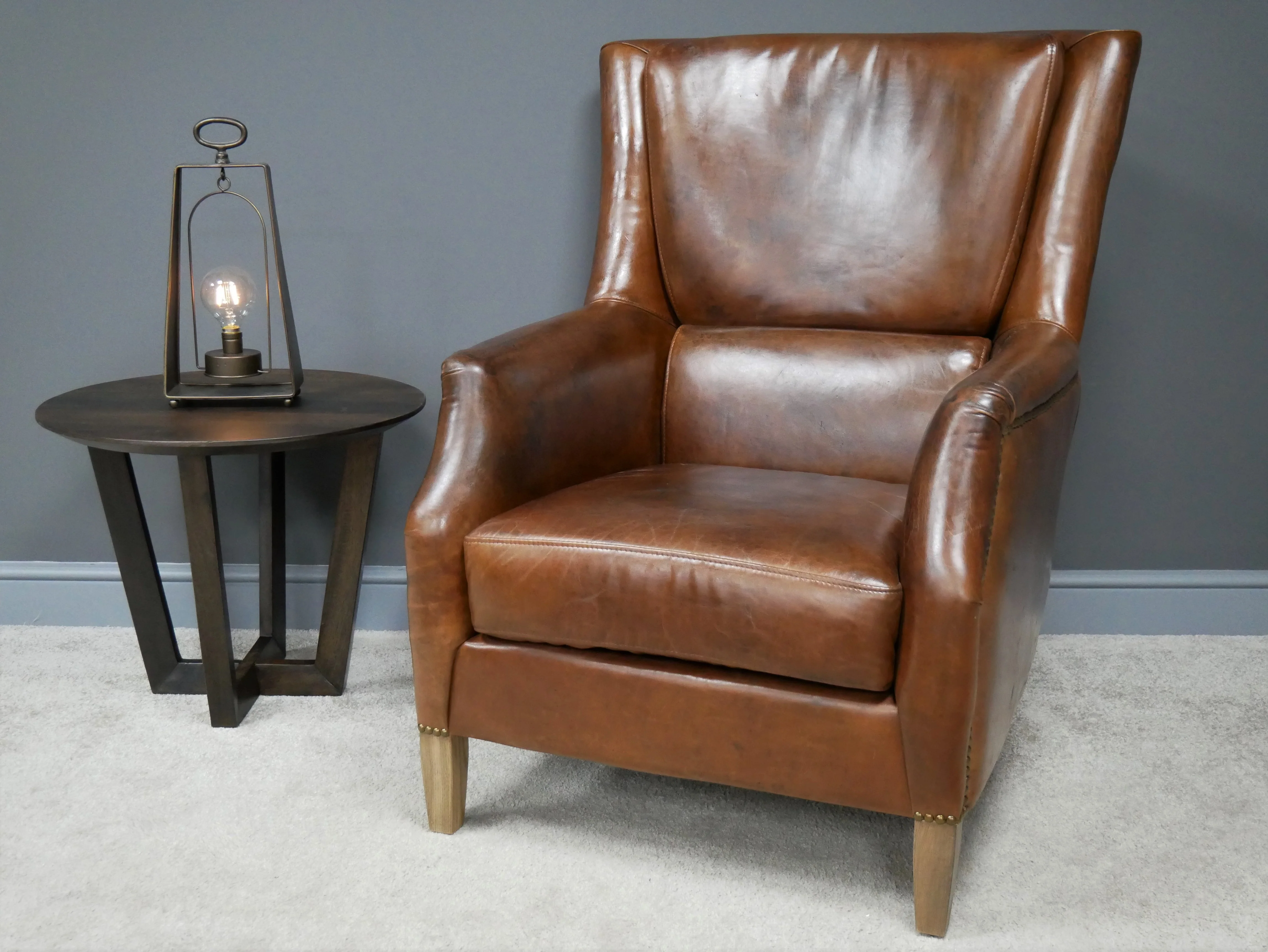 Leather Reading Chair- Back In Sock - Image 4