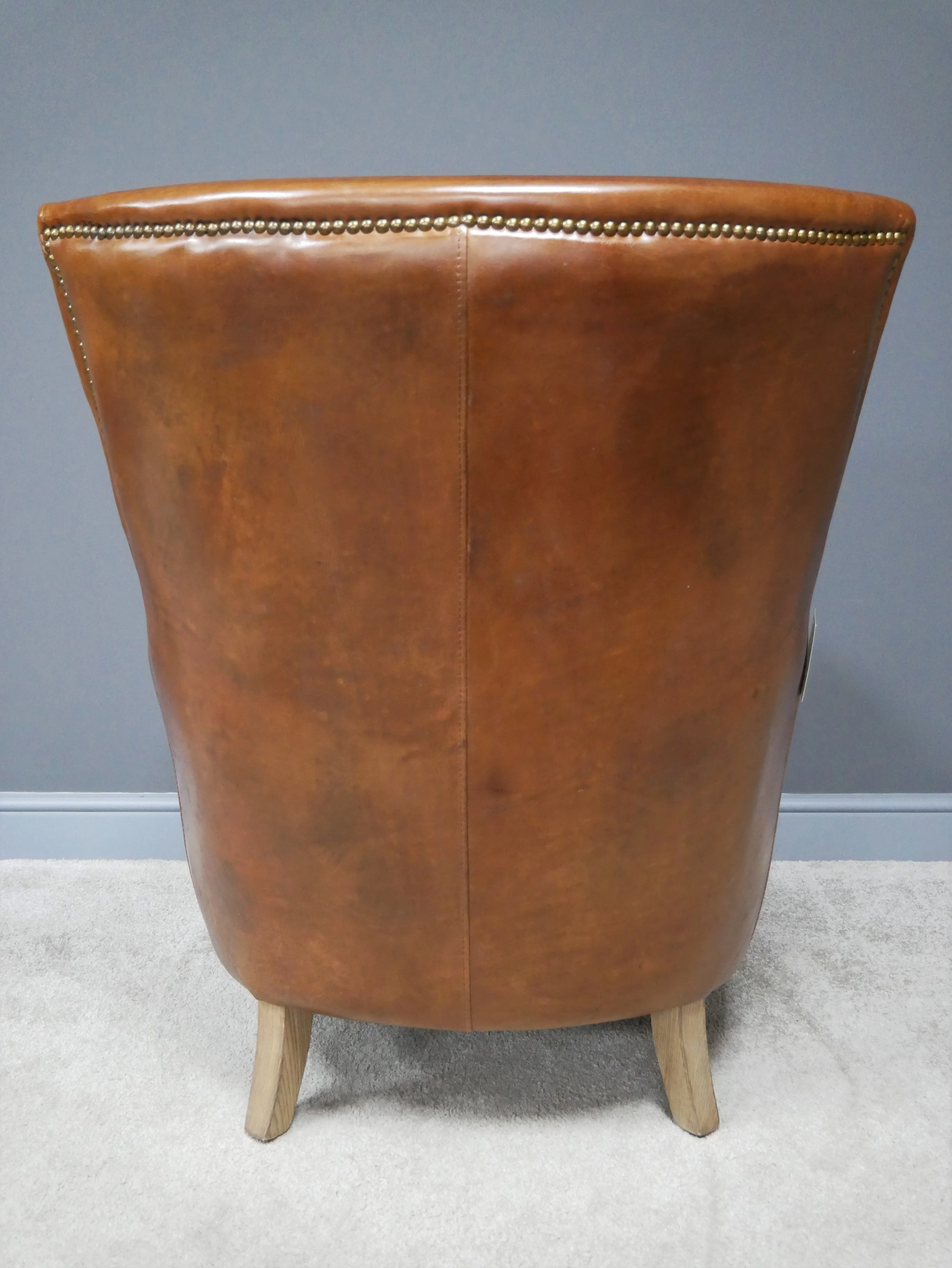 Leather Reading Chair- Back In Sock - Image 8