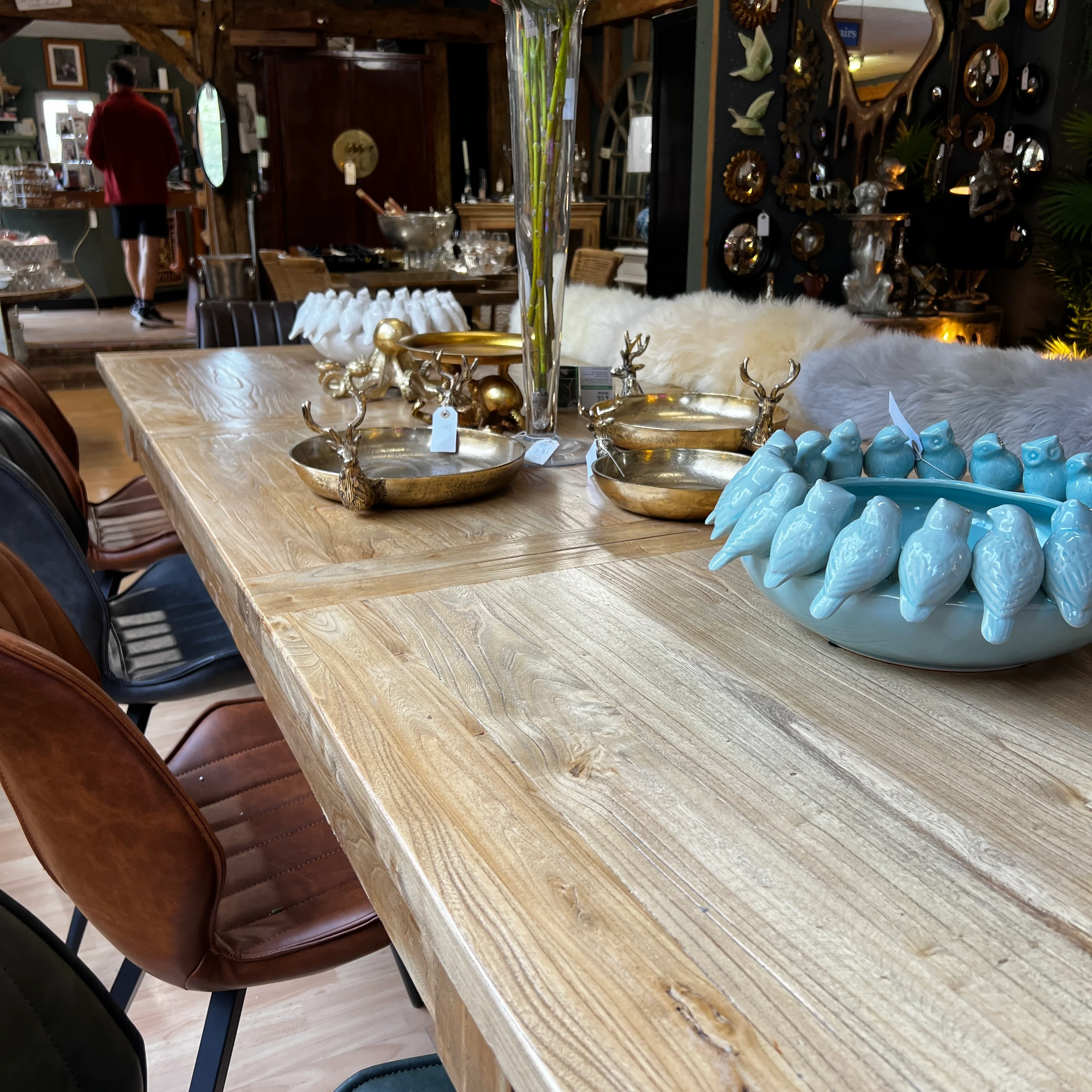 Reclaimed Elm Extending Dining Table - Image 4