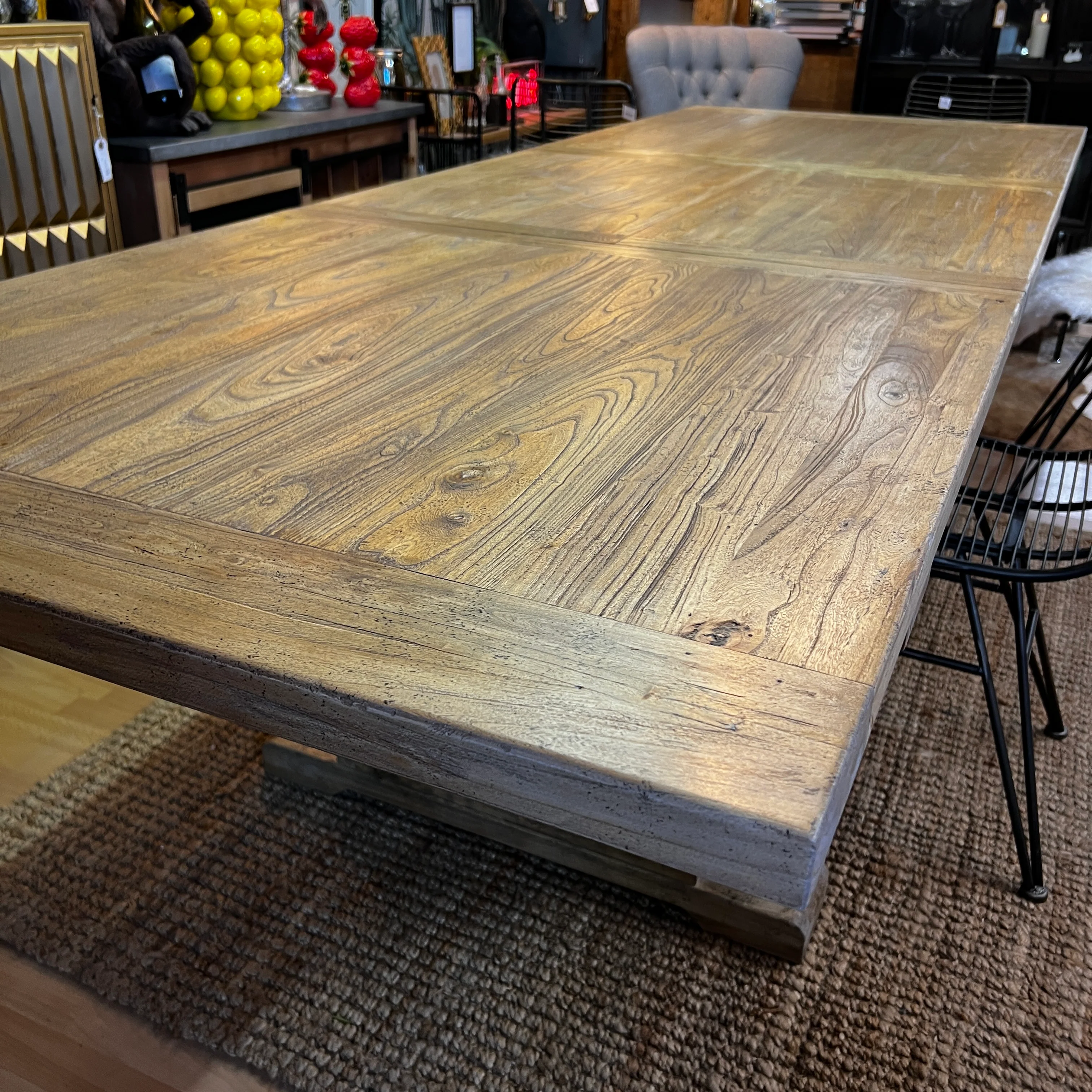 Reclaimed Elm Extending Dining Table - Image 6