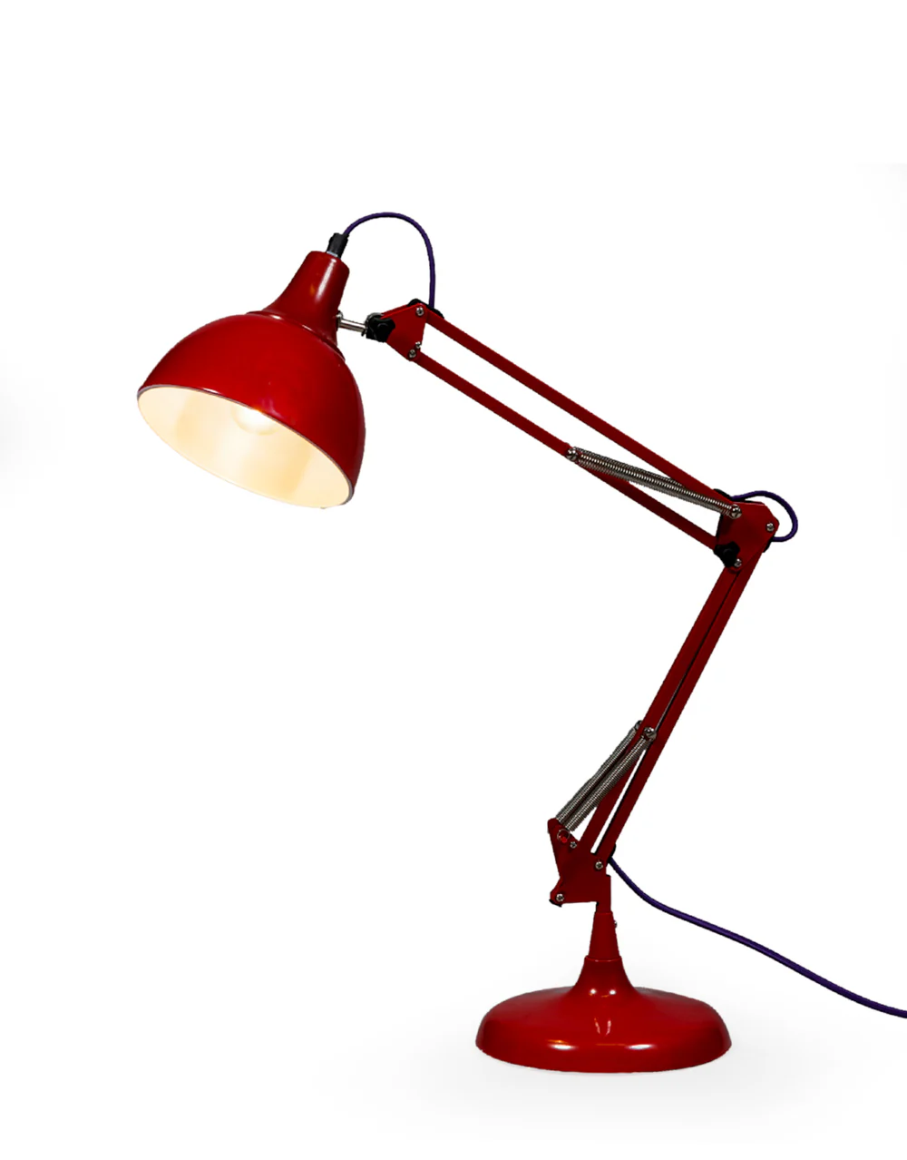 Red Traditional Large Desk Lamp