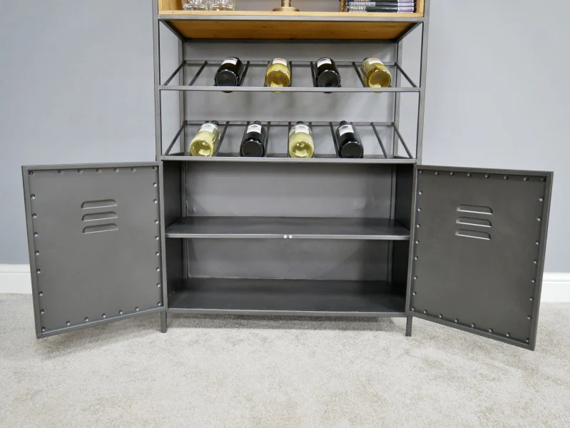 Retro Industrial Wine Cabinet - Image 4