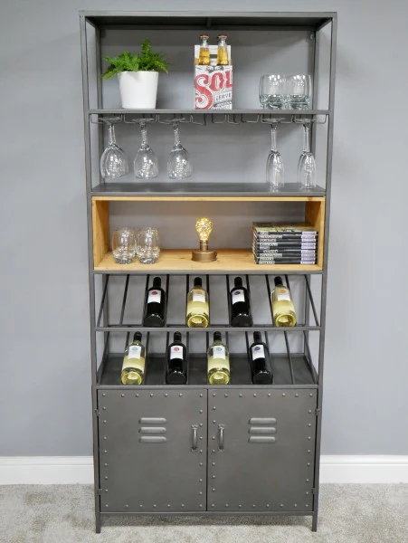 Retro Industrial Wine Cabinet - Image 6