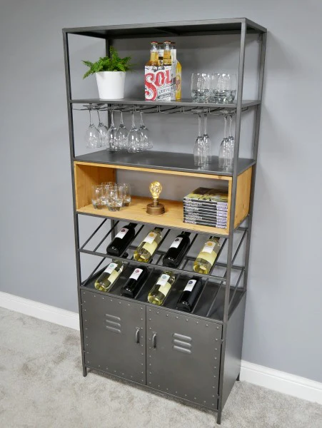 Retro Industrial Wine Cabinet - Image 8