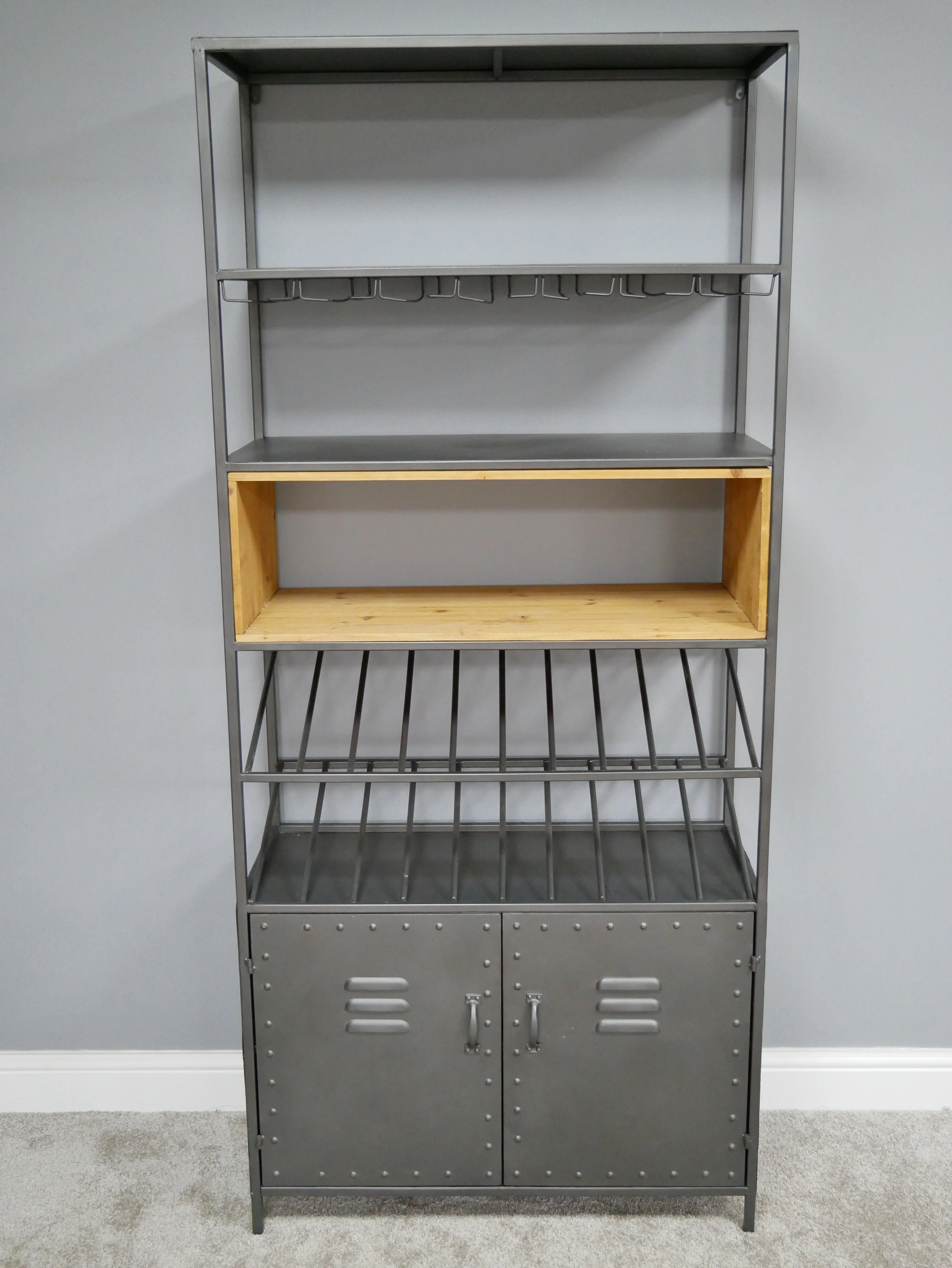 Retro Industrial Wine Cabinet - Image 9