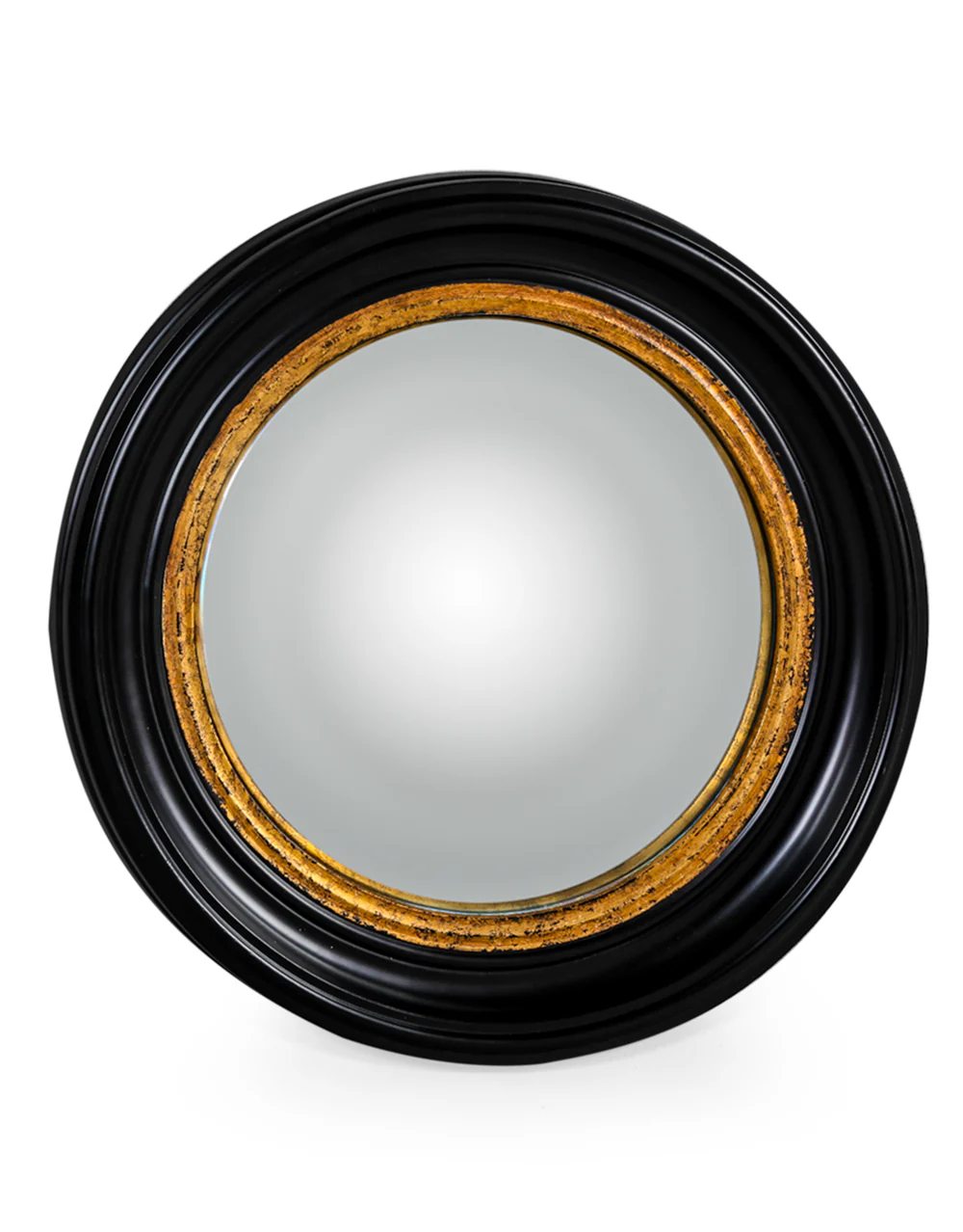Round Black Medium Convex Mirror - back Mid July