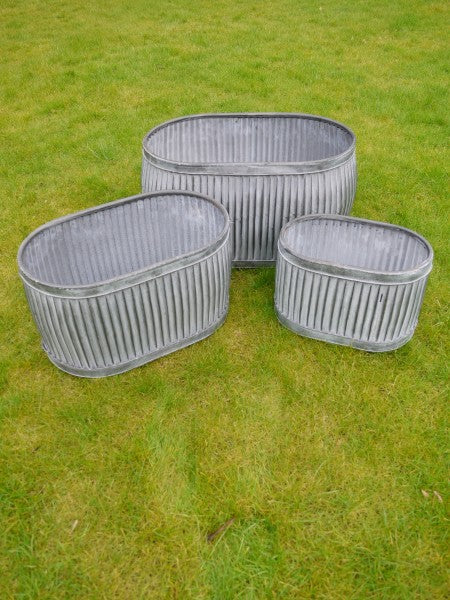 Set of 3 Oval Planters - Image 3