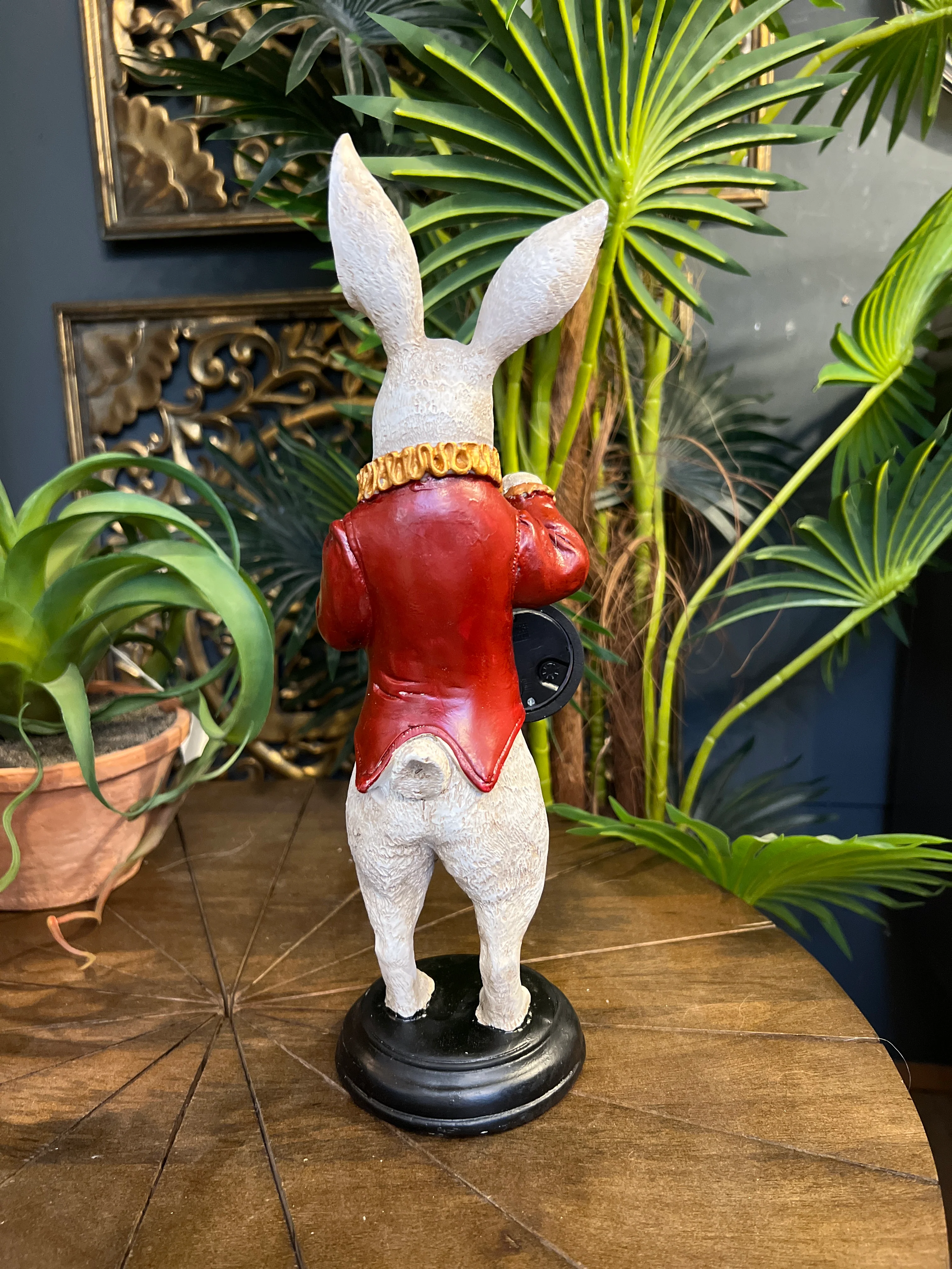 The White Rabbit Standing Clock Figure Red - Image 3