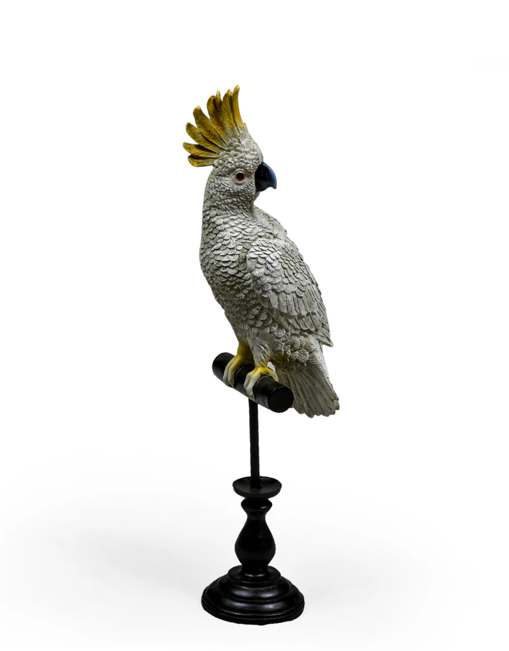 White Cockatoo on Perch Figure