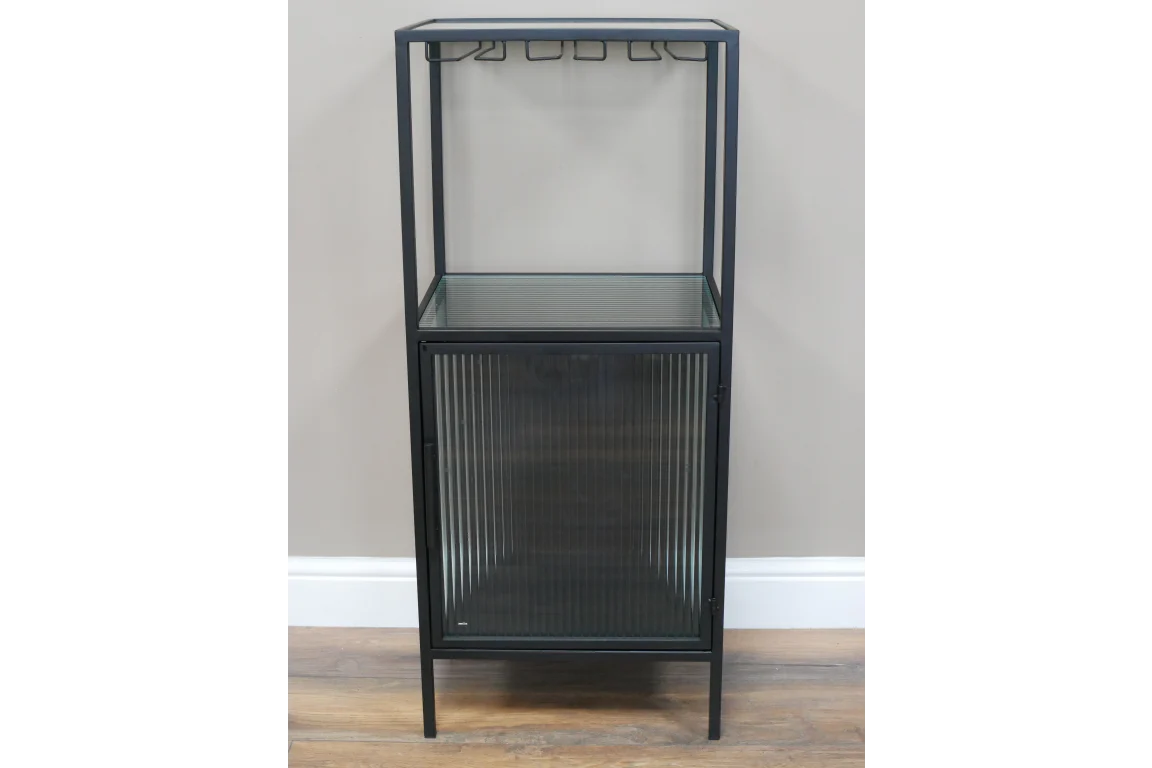 Wine Cabinet with Reeded Glass Door - Image 2