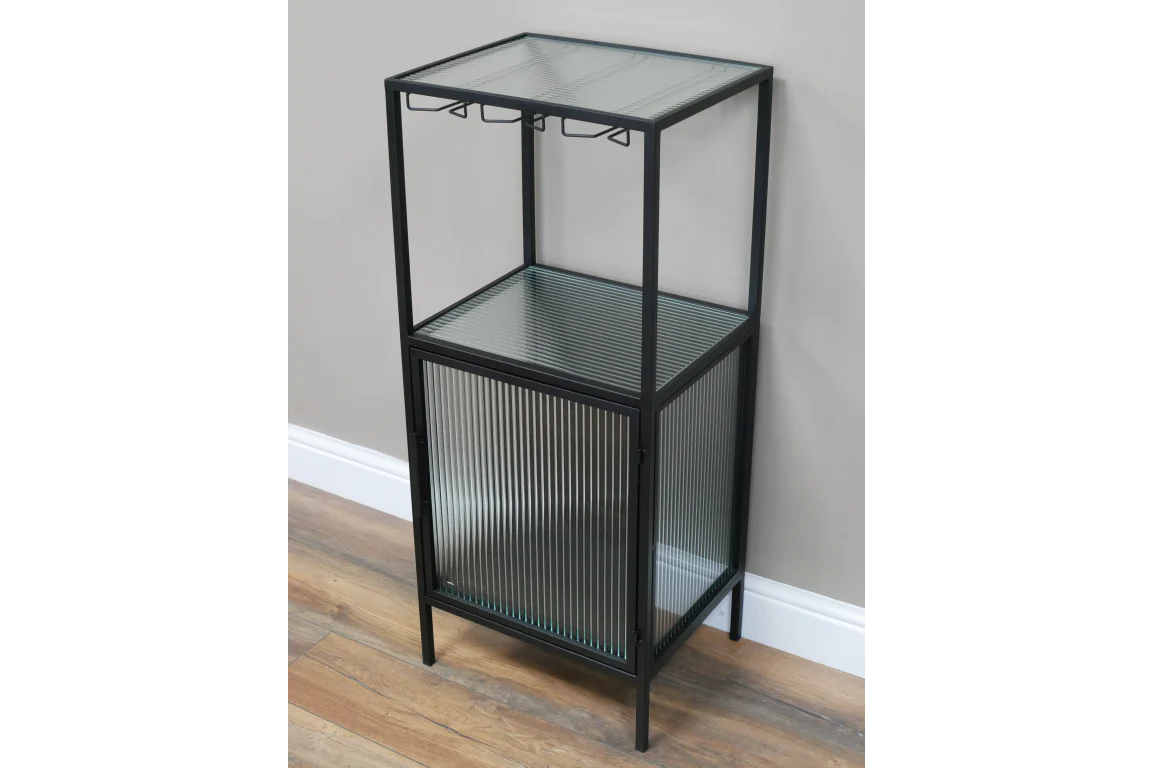 Wine Cabinet with Reeded Glass Door - Image 3